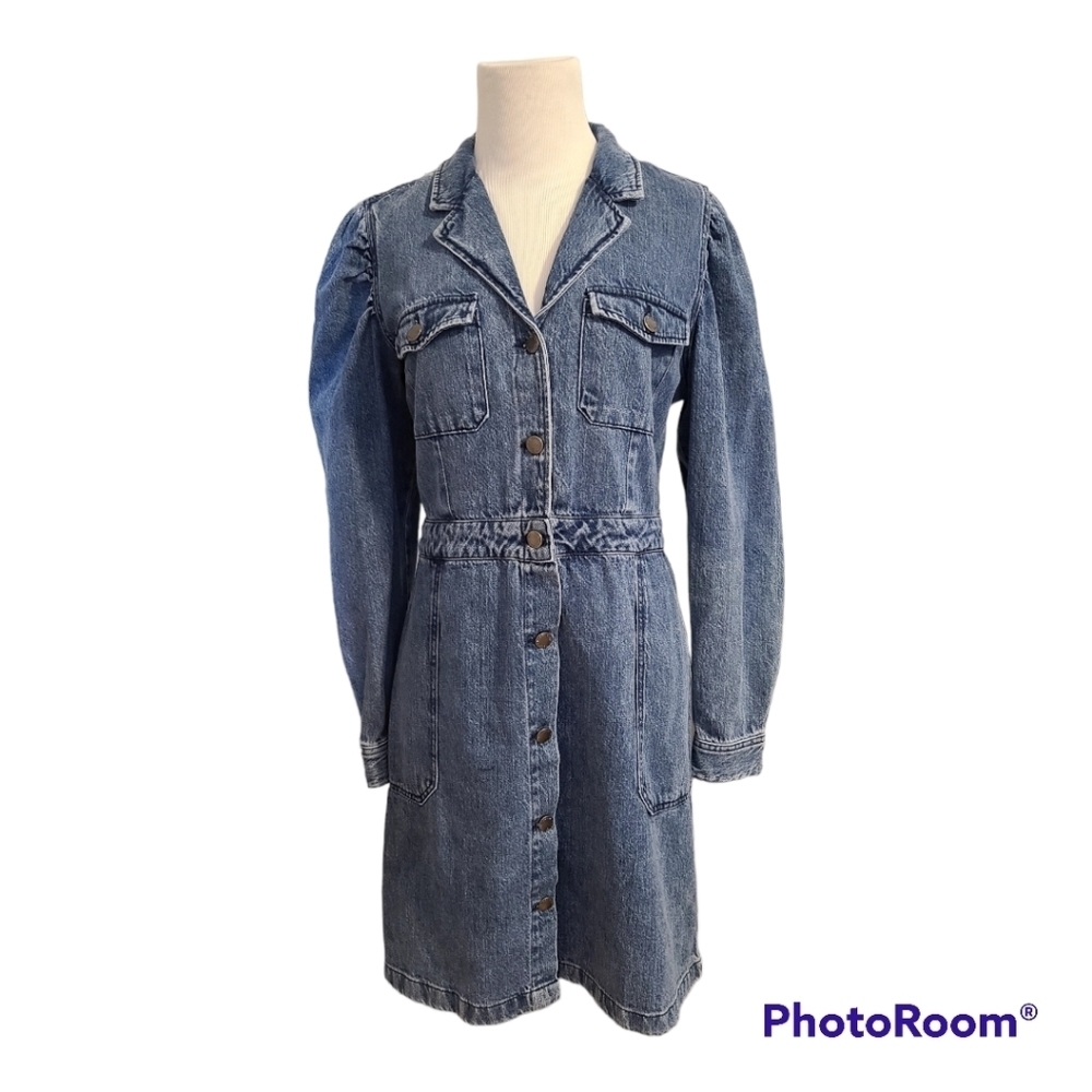 Velvet heart denim dress